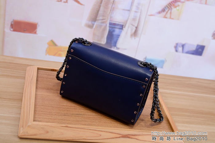 COACH蔻馳 正品代購 2018新款 35566 水晶鉚釘牛皮Parker 單肩斜挎女包  Chz1510